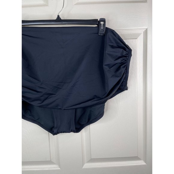 EVRI Swim Bottoms Women Plus Size 4X Black High Waist Bikini Ruched Sides NWT - Picture 3 of 9